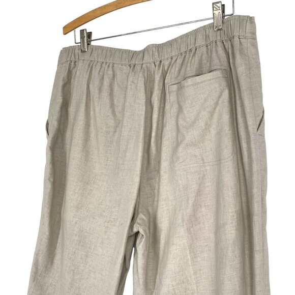 Havanera Mens L 36-38 Beige Linen Chino Pants Pockets Button Fly Closure Casual - Picture 8 of 13